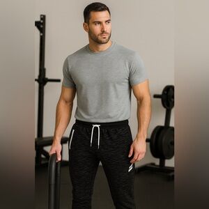 DOYOUEVEN Essential Slim Fit Sweatpants Men’s Flecked Joggers